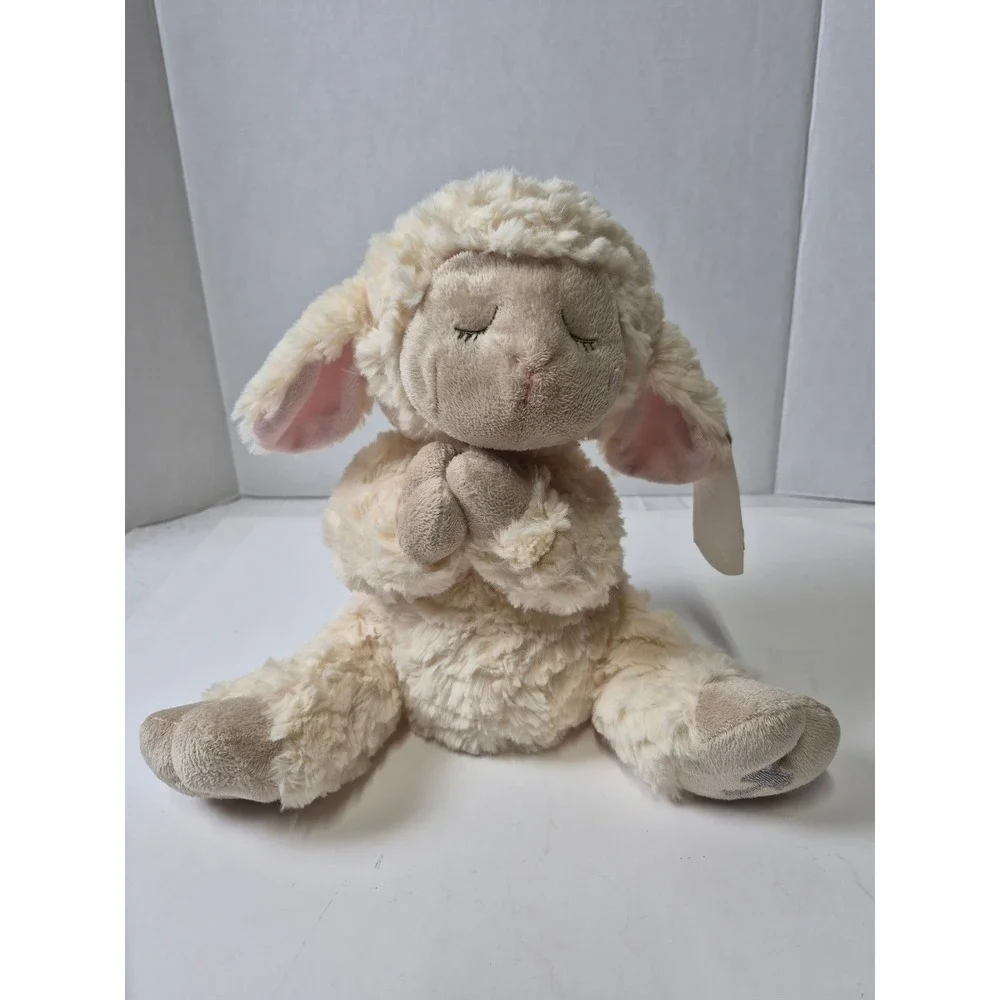 Ganz Serenity Lamb Praying Plush Cream Stuffed Animal HE10233 Religious Gift 9in